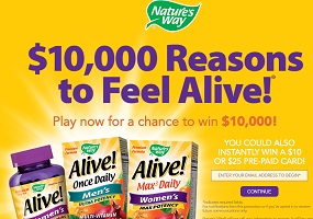 Win $10,000 in Cash from Nature's Way