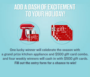 Win KitchenAid Mixer & Gift Card
