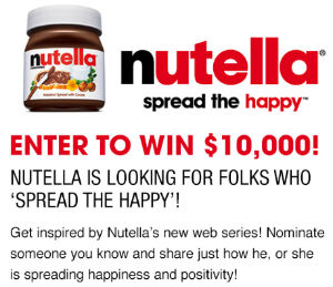 Win $10k in Cash from Nutella