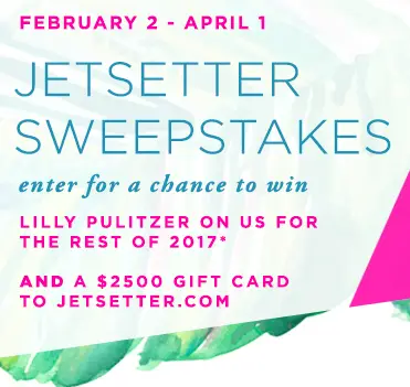 Win $2.5K Lilly Pulitzer & $2.5KJetsetter