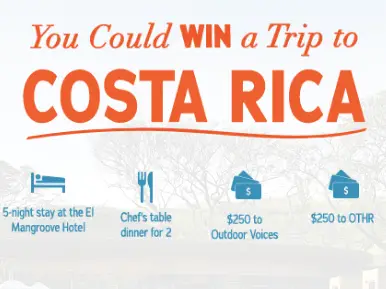 Win Trip to Costa Rica & More!