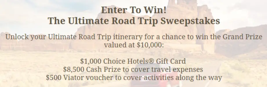 Win $10K Ultimate Road Trip