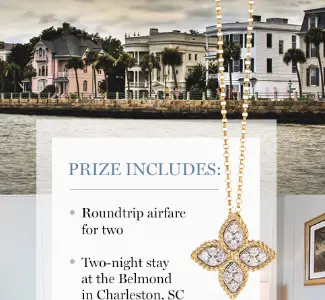 Win A Trip to Charleston & Diamond Necklace