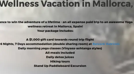 Win A Wellness Vacation in Mallorca, Spain