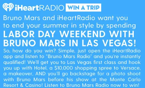 Win A $10K Shopping Spree from Bruno Mars