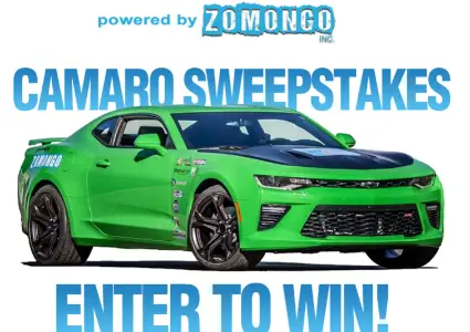 Win A ZOMONGO-Branded Chevy Camaro