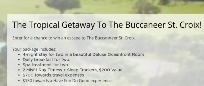 Win A Vacation to the Bucaneer St. Croix