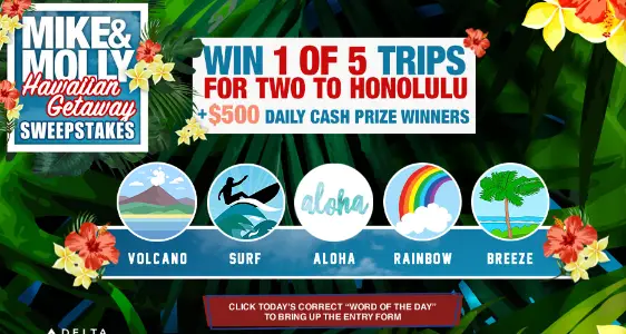 Win 1 of 5 Trips to Hawaii