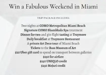 Win A Weekend in Miami