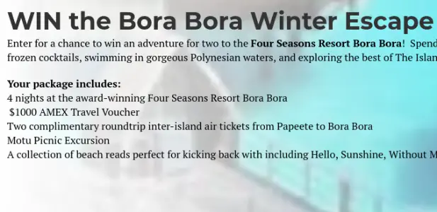 Win A Winter Escape to Bora Bora
