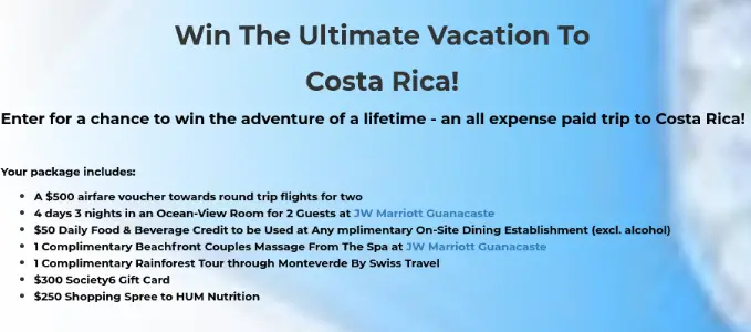 Win A Trip To Costa Rica