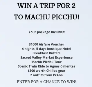 Win A Trip to Machu Picchu