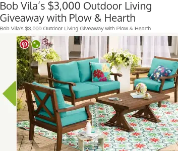 Win 1 of 3 $1,000 Outdoor Living Gift Cards