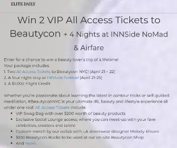 Win A Trip to Beautycon in NYC