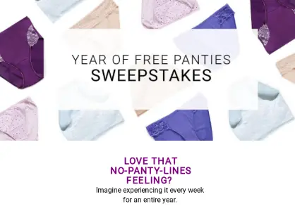 Win Panties Every Week For A Year