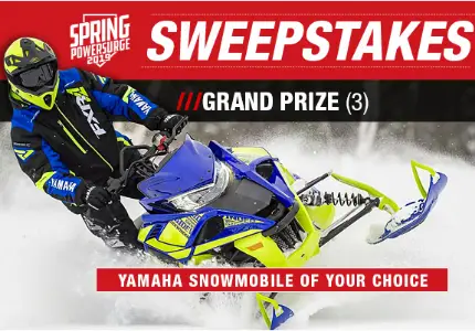 Win A Snowmobile, Generator, & Pressure Washer