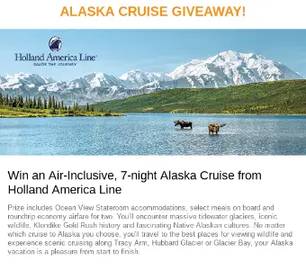 Win An Alaska Cruise