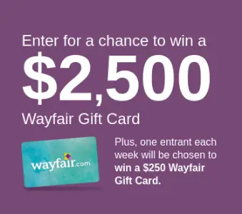 Win A $2.5K Wayfair Gift Card