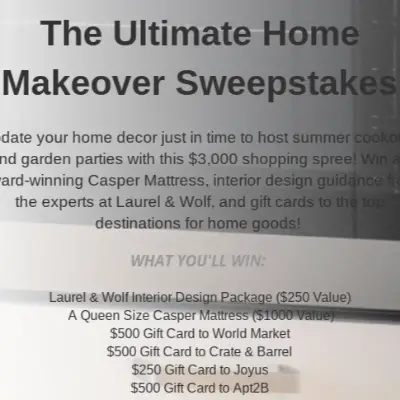 Win A Casper Mattress & $2K Shopping Spree