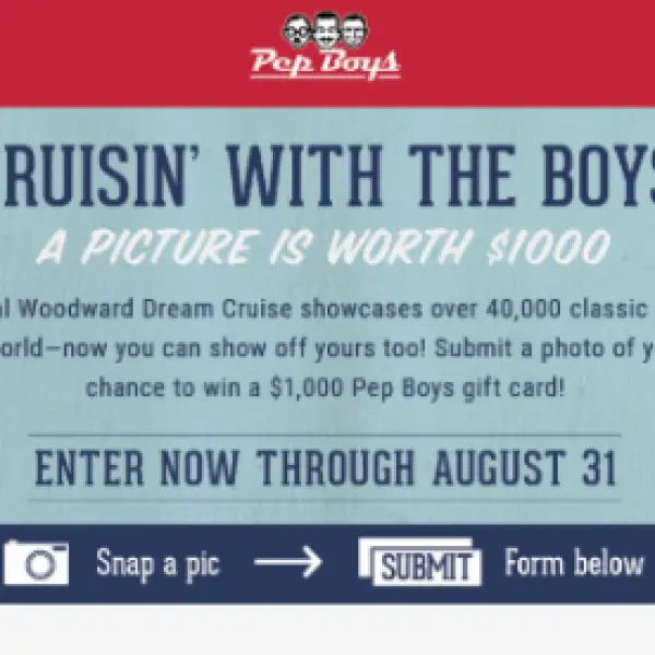 Win a $1,000 Pep Boys Gift Card « Sweeps Invasion