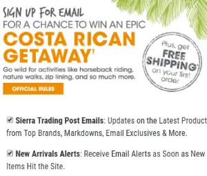 Sierra Trading: Win a Costa Rican Getaway