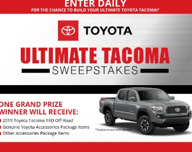 Win a 2019 Toyota Tacoma TRD Truck