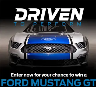 Win a Ford Mustang GT or NASCAR Trip