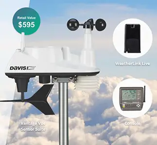 Win a Davis Vantage Vue Weather Station Bundle