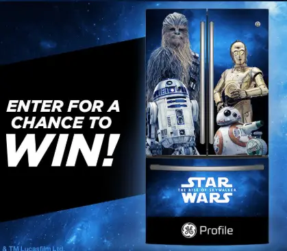 Win a Star Wars Themed Refrigerator from GE
