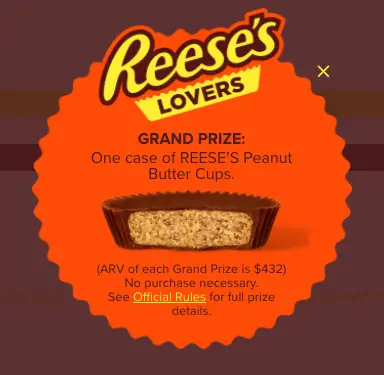 Win a Year's Supply of REESE'S Peanut Butter Cups