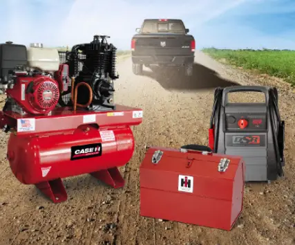 Win a Compressor, Jump Starter & Tool Box from Case IH