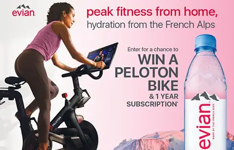 Win a Peloton Fitness Bike from Evian