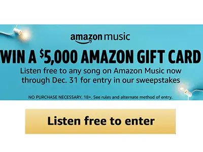 Win a $5K Amazon Gift Card from Amazon Music