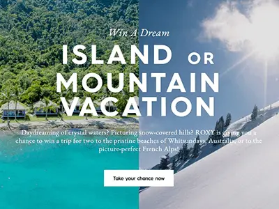 Win an Island or Mountain Vacation