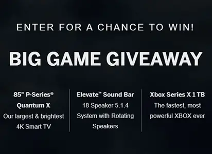 Win an 85" VIzio 4K Smart TV + Xbox Series X