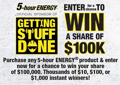 Win a Share of $100K from 5-Hour Energy