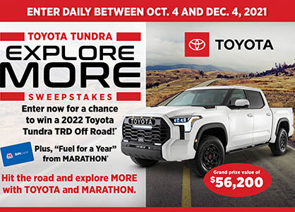 Win a 2022 Toyota Tundra TRD from Bassmaster