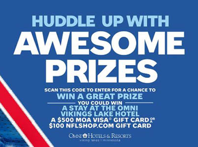 Win a Mall of America or NFLshop Gift Card