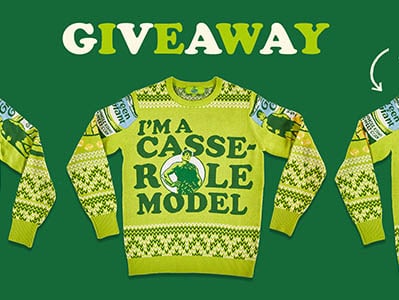 Win 1 of 500 Green Giant Ugly Sweaters