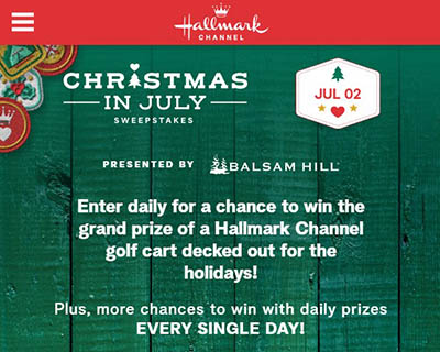 Win a Hallmark Channel Holiday Golf Cart