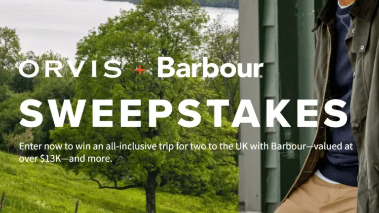 Orvis Barbour Sweepstakes