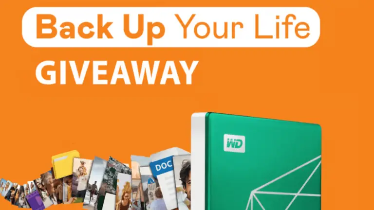 Western Digital Back Up Your Life Giveaway