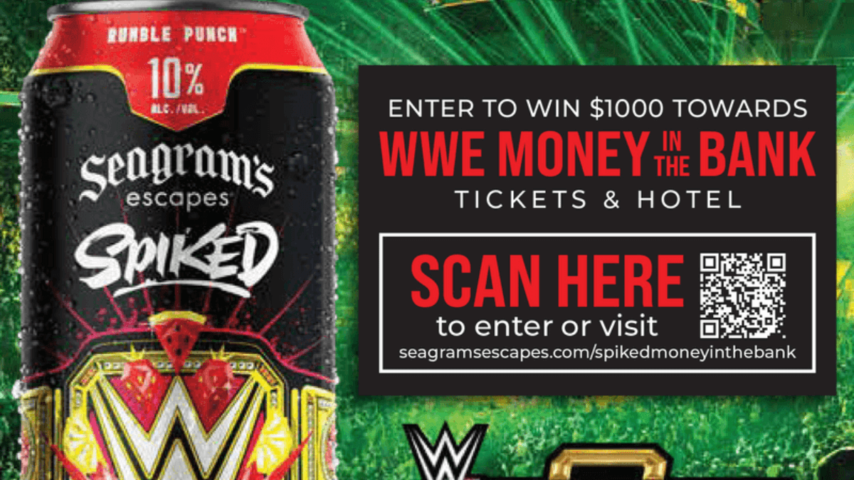 Win $1,000 in the Seagram's Escapes Spiked + WWE Money in the Bank Sweepstakes