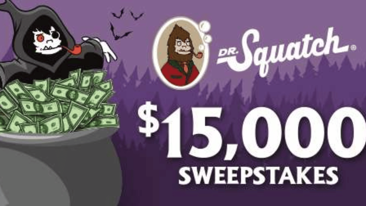 Win $15,000 Cash in the Dr. Squatch Sweepstakes!