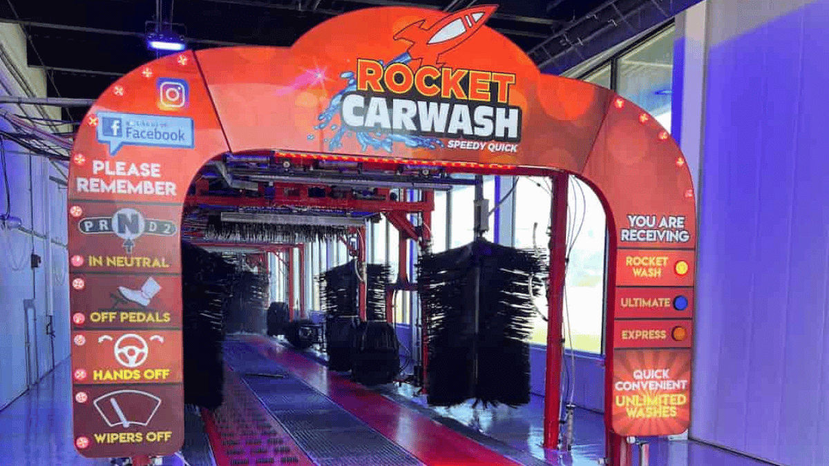 "Win a Free Car Wash at Rocket Carwash!"