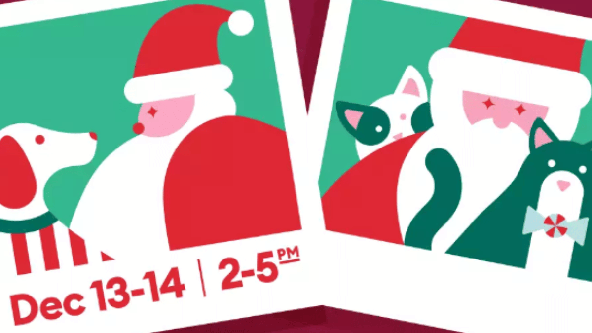 Free Pet Photo with Santa at PetSmart on December 13 and 14