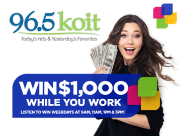 $1,000 Workday Bonus Contest from 96.5 KOIT – Very Narrow Eligibility