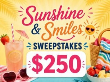 Just A Pinch Sunshine & Smiles Sweepstakes