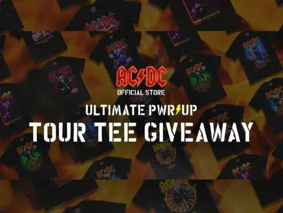 AC/DC Ultimate PWR/UP Tour Tee Giveaway