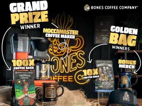 Bones Coffee Company 10th Birthday Golden Giveaway